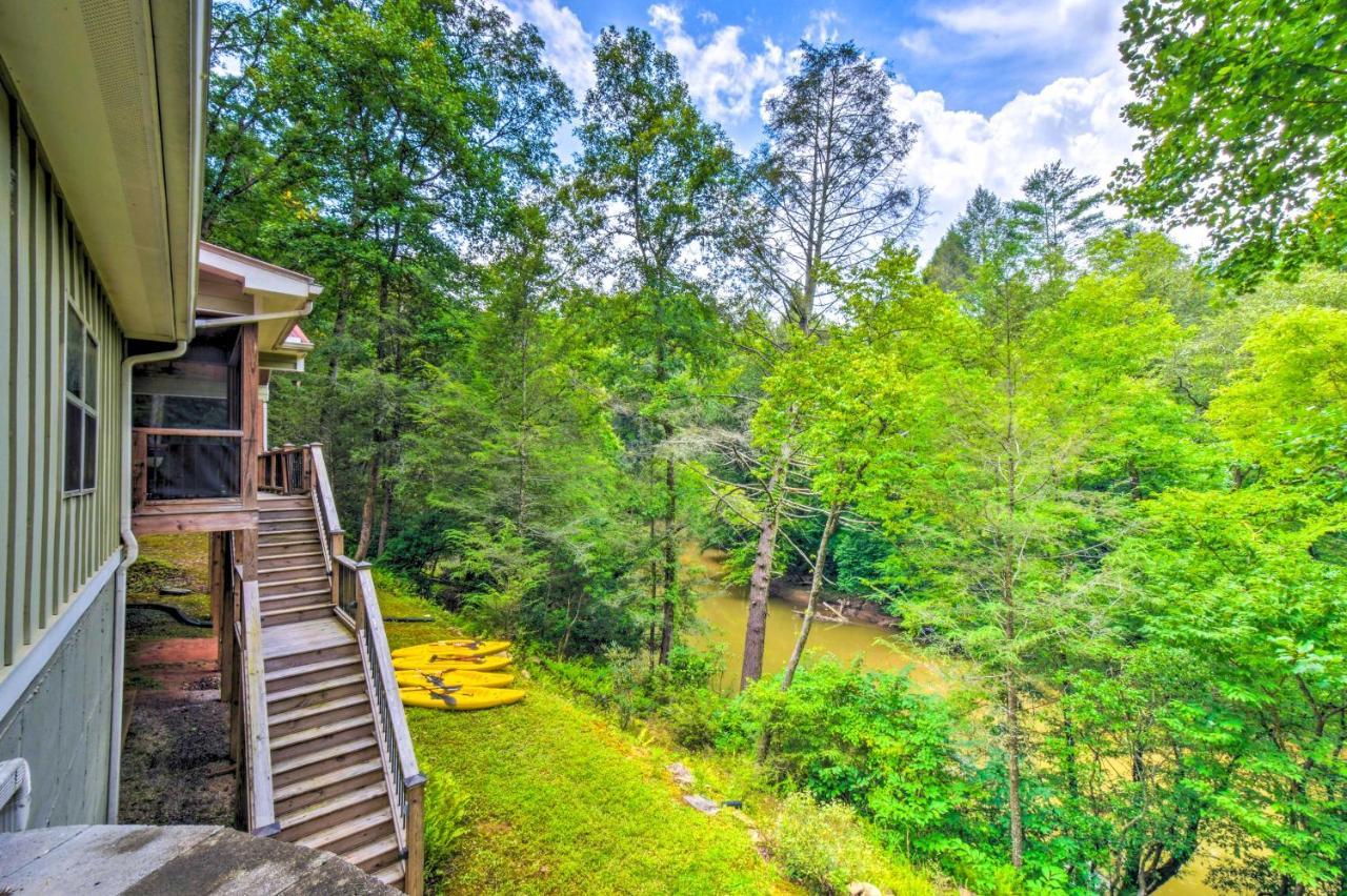 Cozy Riverside Dahlonega Home With Kayaks And Fire Pit Luaran gambar